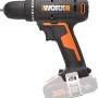 Worx 20V Akku-Bohrschrauber WX100.9 Solo, Akku-Schrauber in Schwarz/Orange. Ohne Akku.