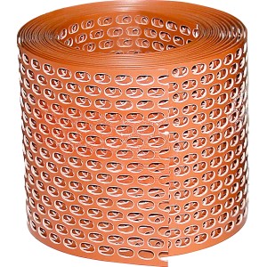 Rolle Vogelschutzgitter, rot, aus PVC, 5 m lang, für Dachbleche.