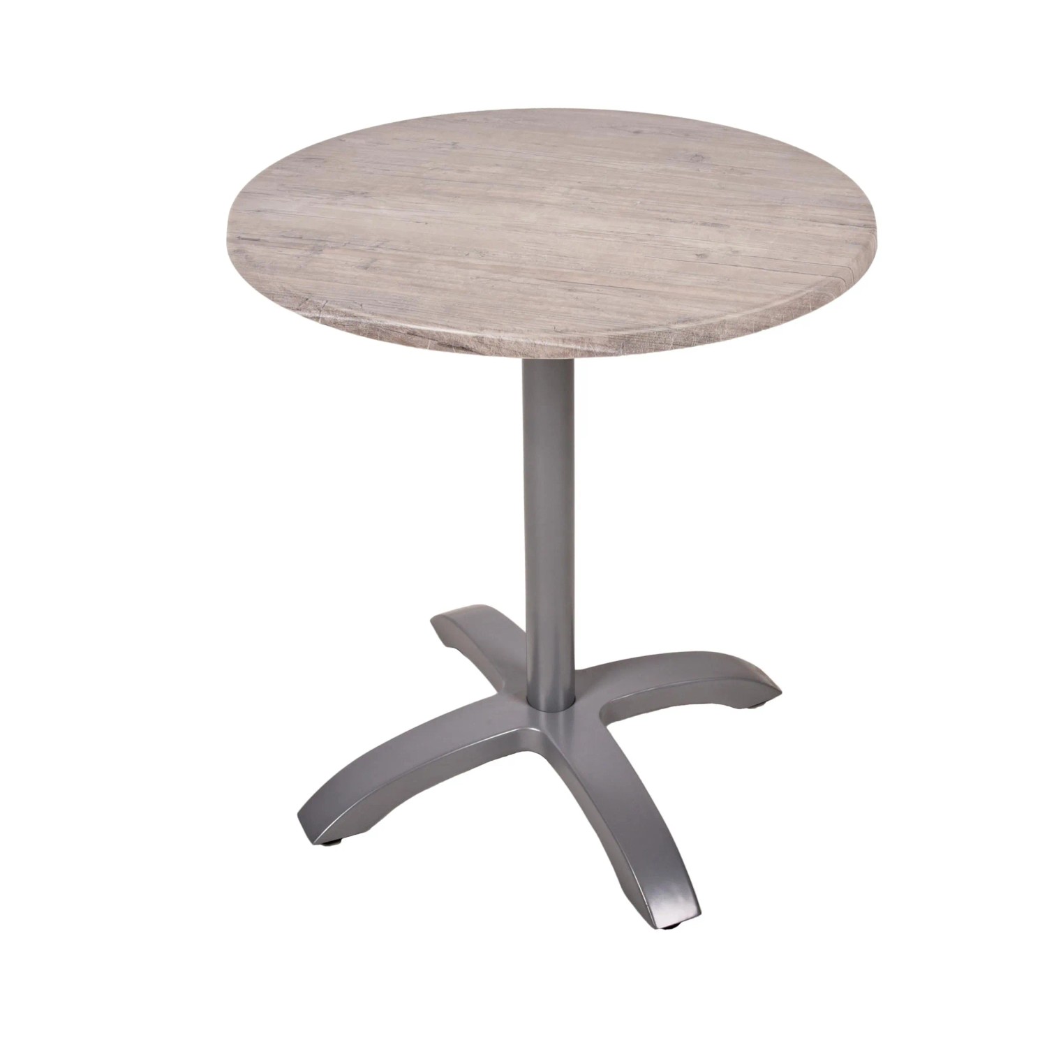 DELUKE Bistrotisch KATJA Ø70cm Rund Hellbraun Holz Cafétisch Bartisch Gartentisch Outdoor-Esstisch