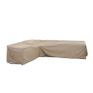 Beige Siena Garden Schutzhülle für L-förmige Lounge Plus, 330x255x100 cm.
