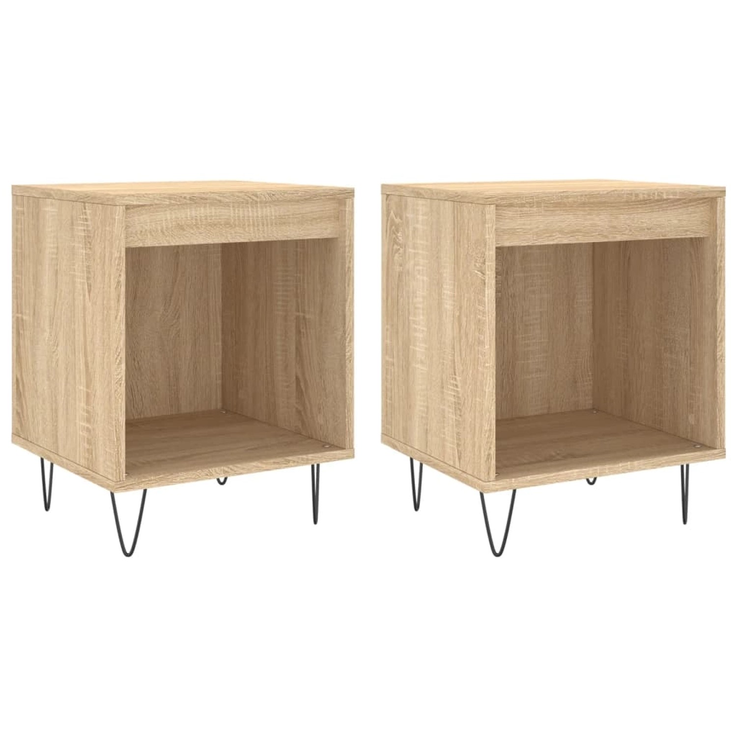 vidaXL Nachttische 2 Stk Sonoma-Eiche 40x35x50 cm Holzwerkstoff Modell 2 günstig online kaufen