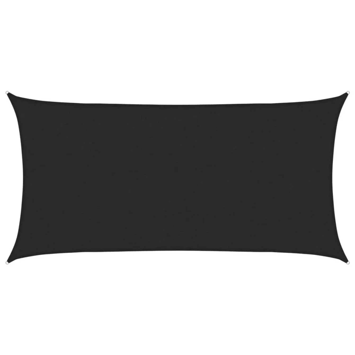 vidaXL Sonnensegel 160 g/m² Schwarz 2x3,5 m HDPE 311723