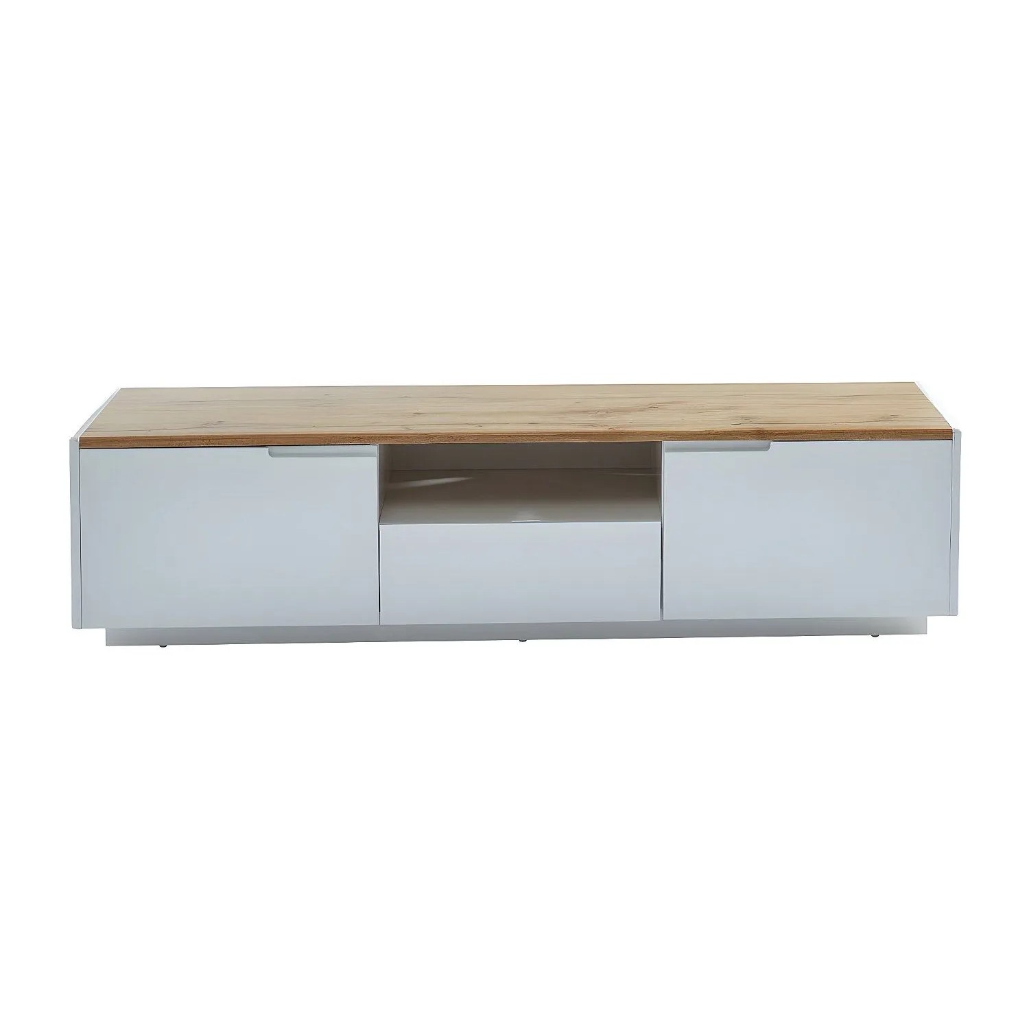 Vente-unique Tv-Board Amani Naturfarben Hell  Weiß 160 cm