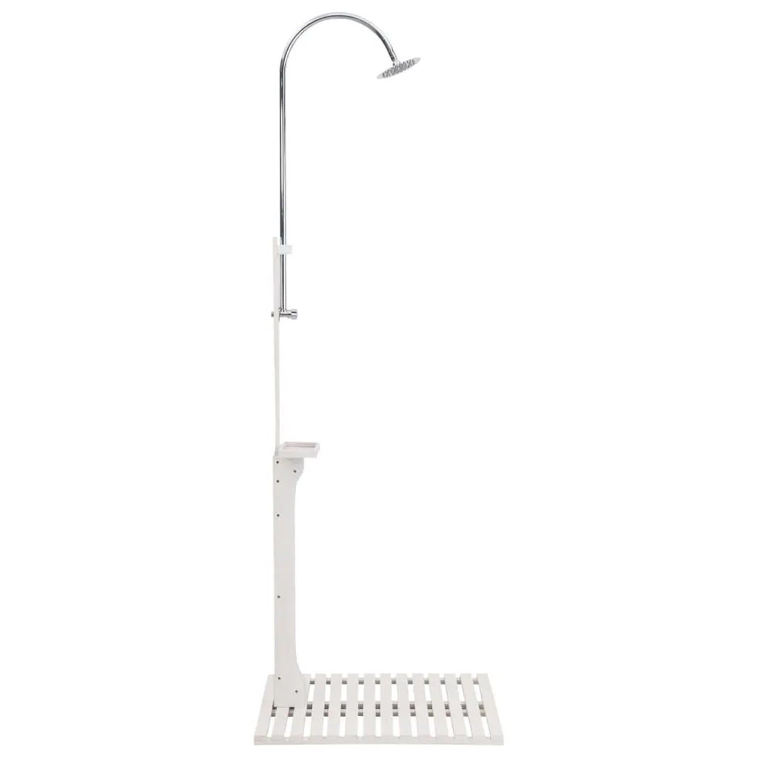 vidaXL Gartendusche Holz Weiß 48207_3