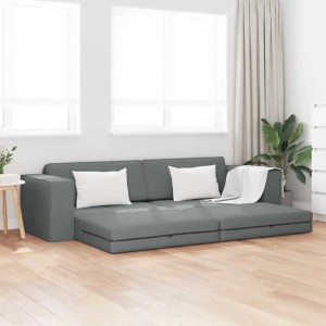 vidaXL Schlafsofa Dunkelgrau 245 x 78 x 77 cm Stoff 4106716