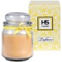 HS Candle Duftkerze Vanille im Glas (Ø9cm) mit gelbem Band.