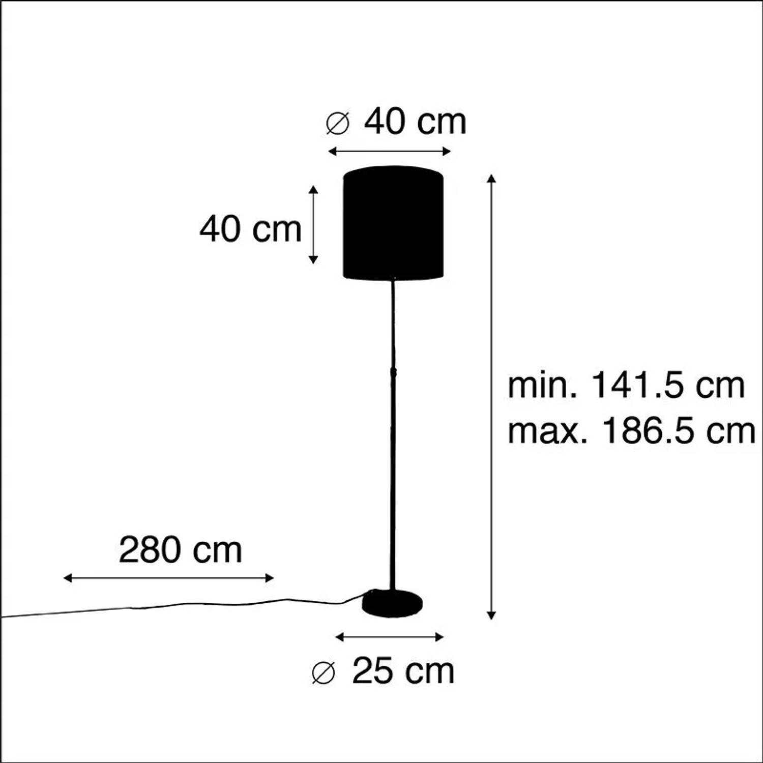 QAZQA Stehleuchte Gold   Messing mit Veloursschirm Pfau 40 40 cm Parte_4