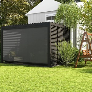 Leco Rollo 3 m für Lamellenpergola Deluxe in Anthrazit, Zubehör für Lauben und Pavillons.