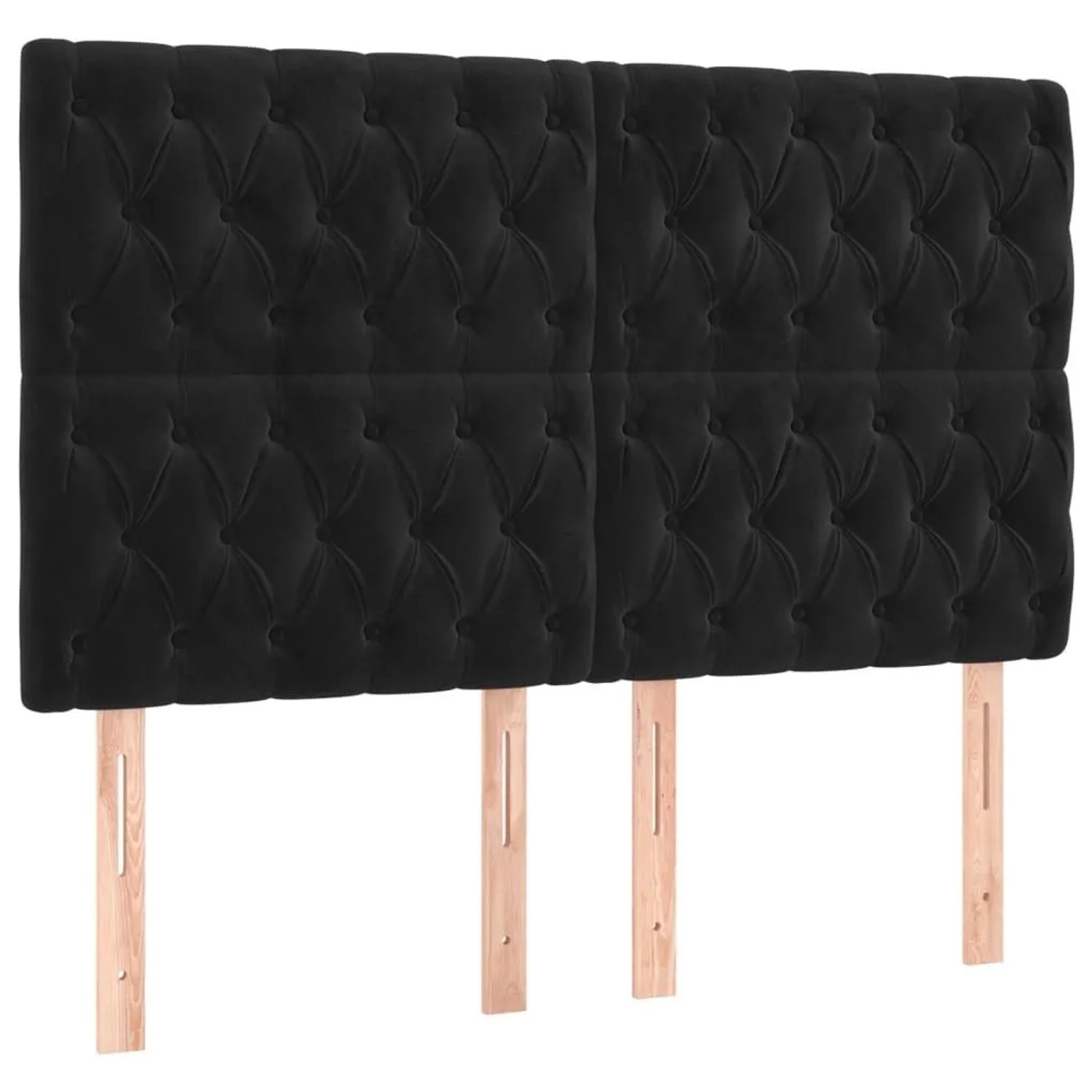 vidaXL Kopfteil Schwarz 160x7x118/128 cm Samt 3116724