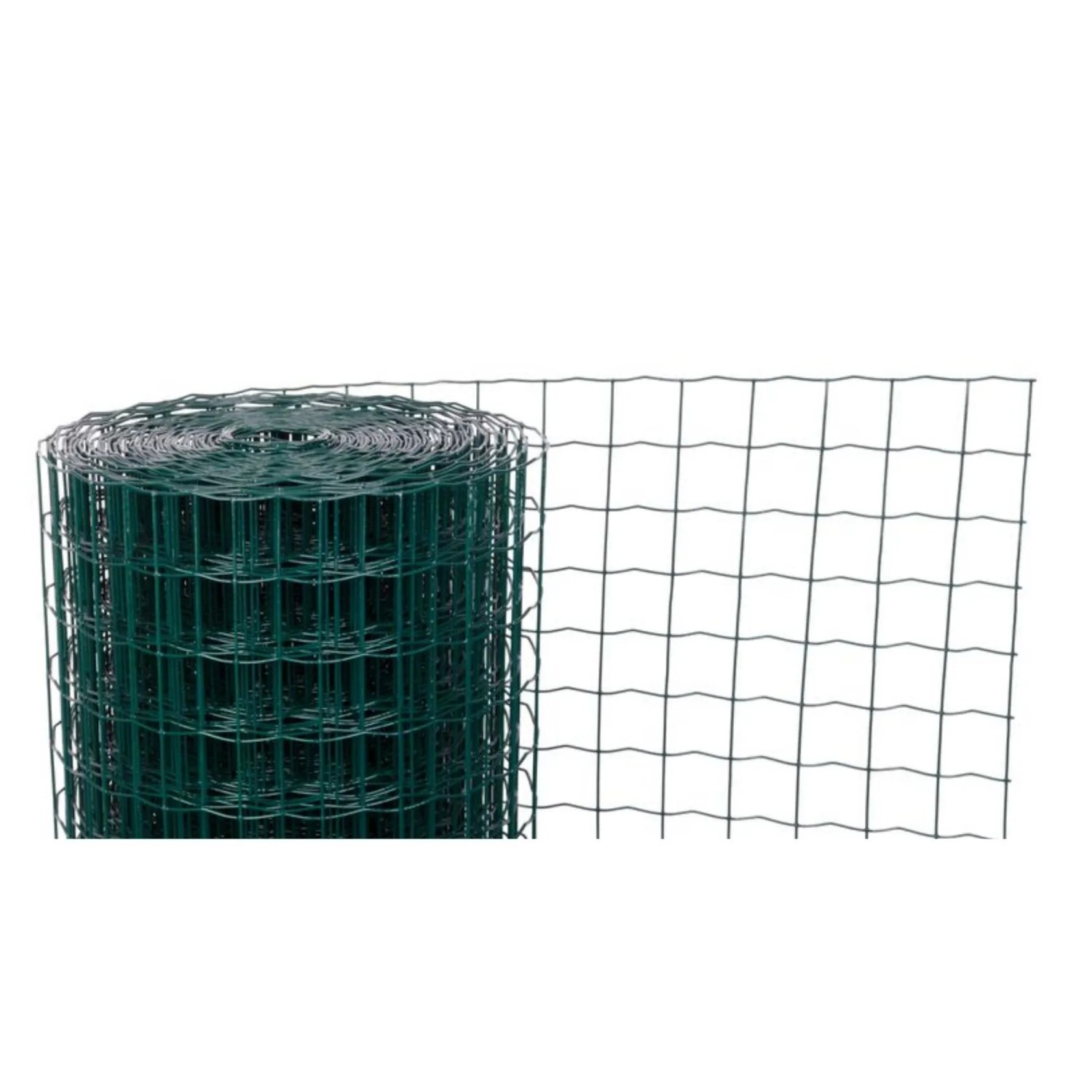 PROREGAL Maschendrahtzaun Vierkantgeflecht FENCY HxL 1x25m Maschenweite 50x50mm Drahtstärke 2.20mm PVC-Beschichtet Grün Pflanzenschutz Drahtnetz