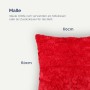 Bestlivings Kissenhülle Rose Kuschel 60x60 cm, rot. Flauschiges Dekokissen für Sofa & Bett.