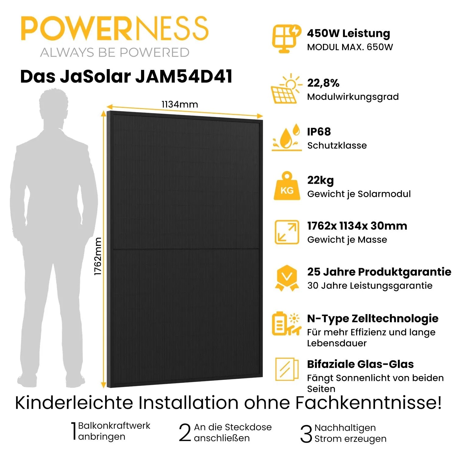 EcoFlow STREAM Ultra X Balkonkraftwerk mit 2 JA Solar 450W Glas-Glas Modulen und Smart Meter.