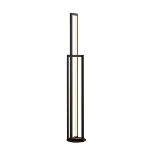 Lucande LED Stehlampe Hylda 9626404 Dimmbar Modern in Schwarz aus Aluminium 2-flammig Wohnzimmerleuchte