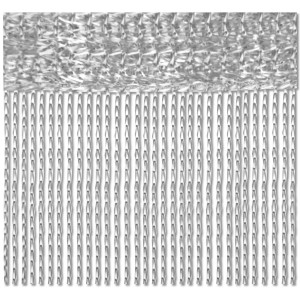 Silberner Fadenvorhang 90x245 cm als Gardine oder Raumteiler.