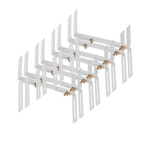 BigDean 8 Stück Blumenkastenhalter Weiß Standard H Form Kasten Halter Balkonkastenhalter