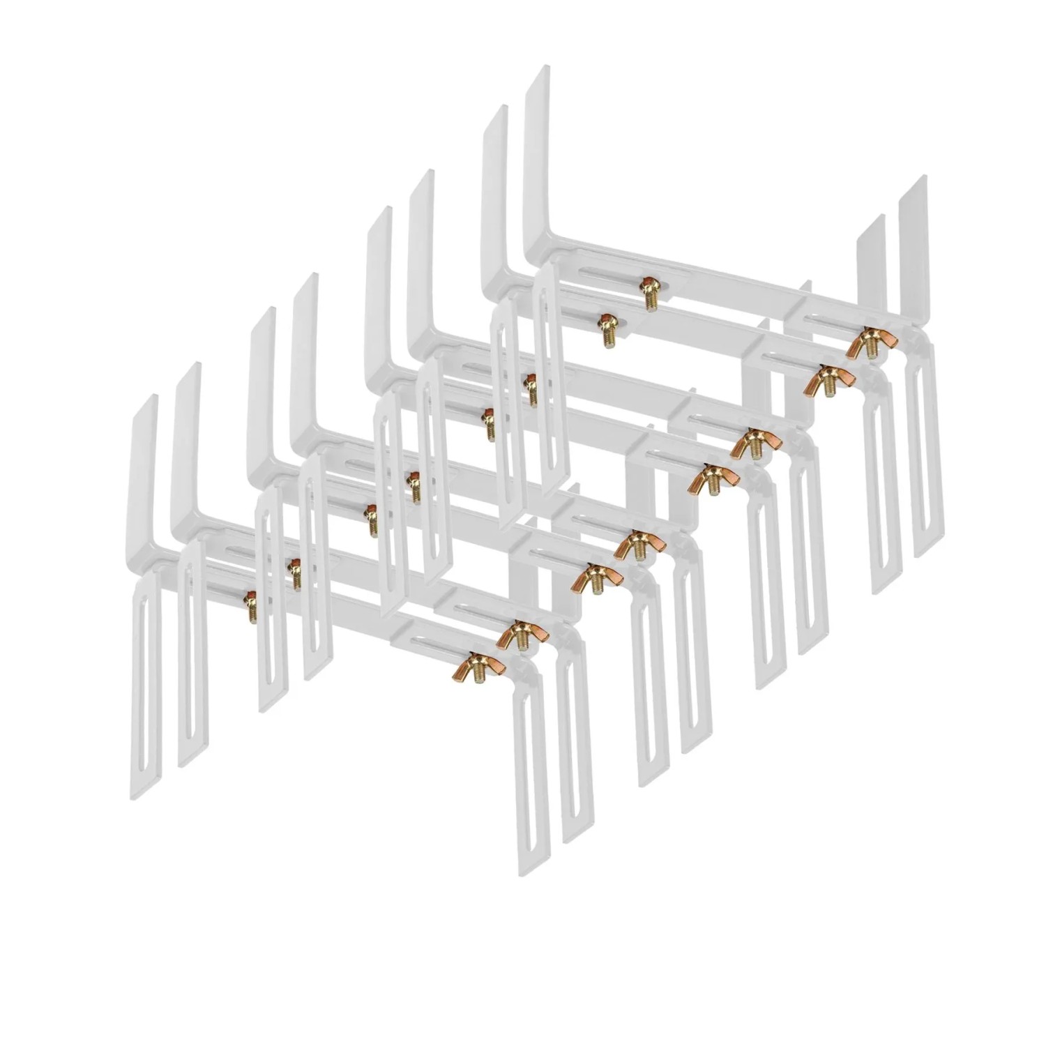 BigDean 8 Stück Blumenkastenhalter Weiß Standard H Form Kasten Halter Balkonkastenhalter