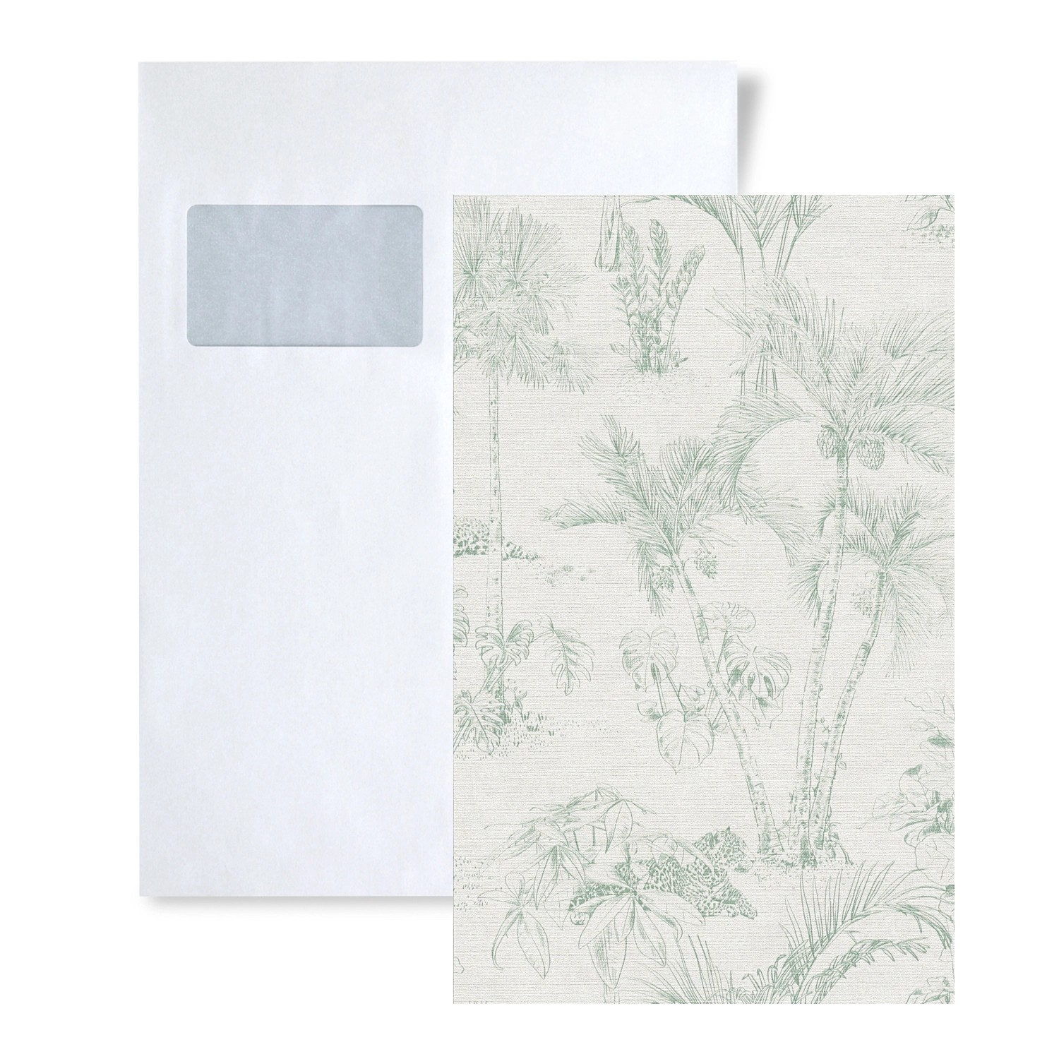 PROFHOME 1 MUSTERSTÜCK S-380212-GU DIN A4 MUSTER der Palmen Tapete günstig online kaufen