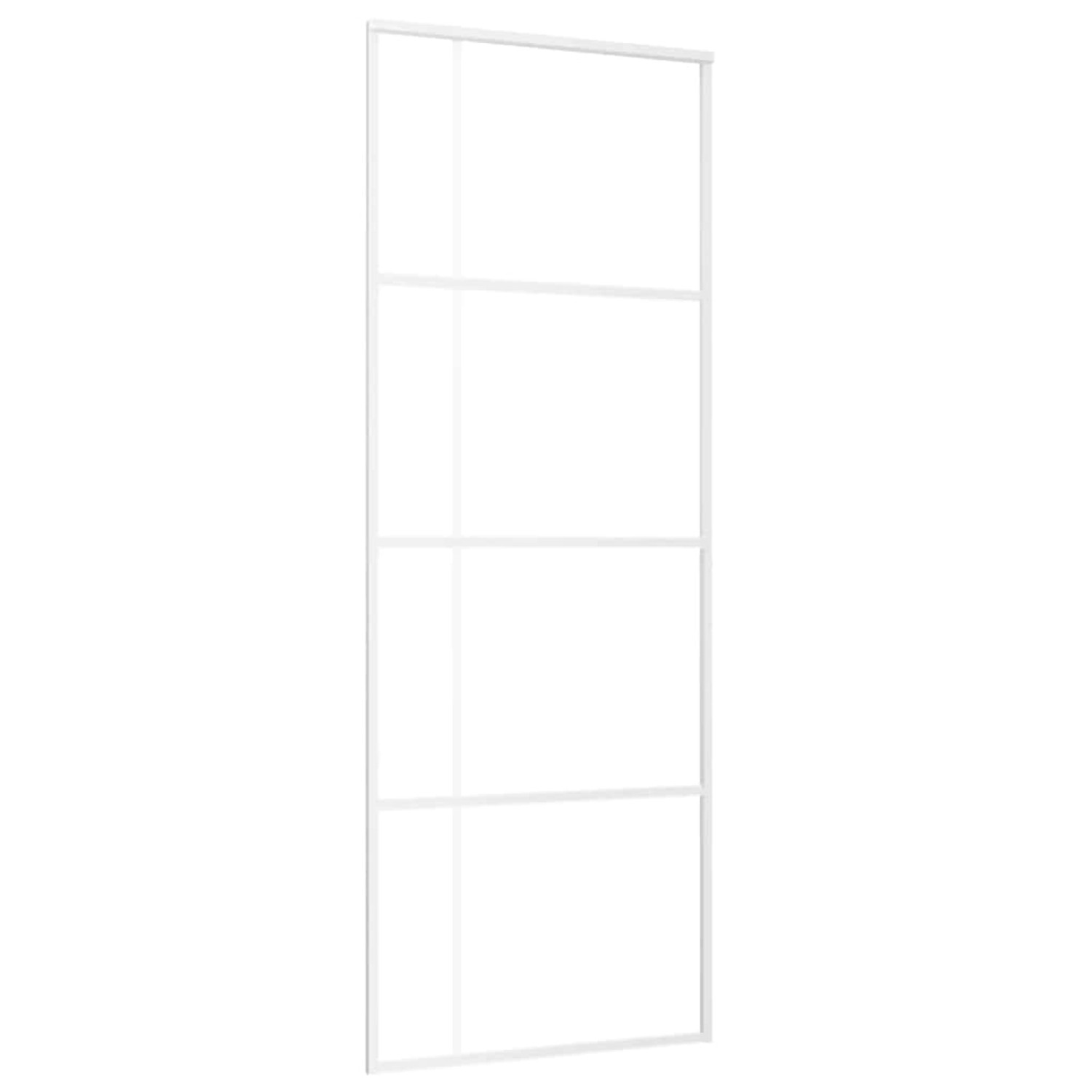 vidaXL Schiebetür ESG-Glas und Aluminium 76x205 cm Weiß 151680 günstig online kaufen