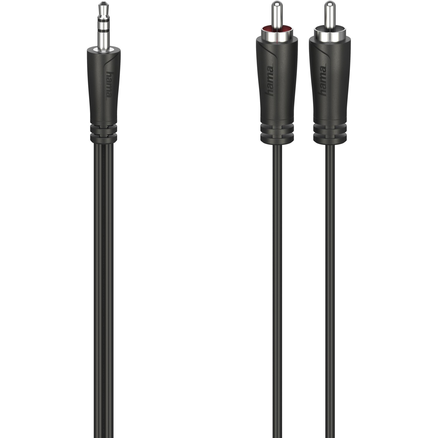 Hama Audio-Kabel 3,5 mm-Klinken-Stecker/2 Cinch-Stecker Stereo Schwarz 1,5 m