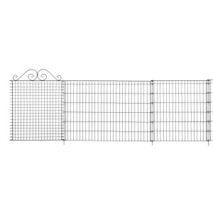 Bellissa Teichschutzzaun Ambiente, grün beschichteter Drahtzaun mit Bodenanker für Teich & Garten.