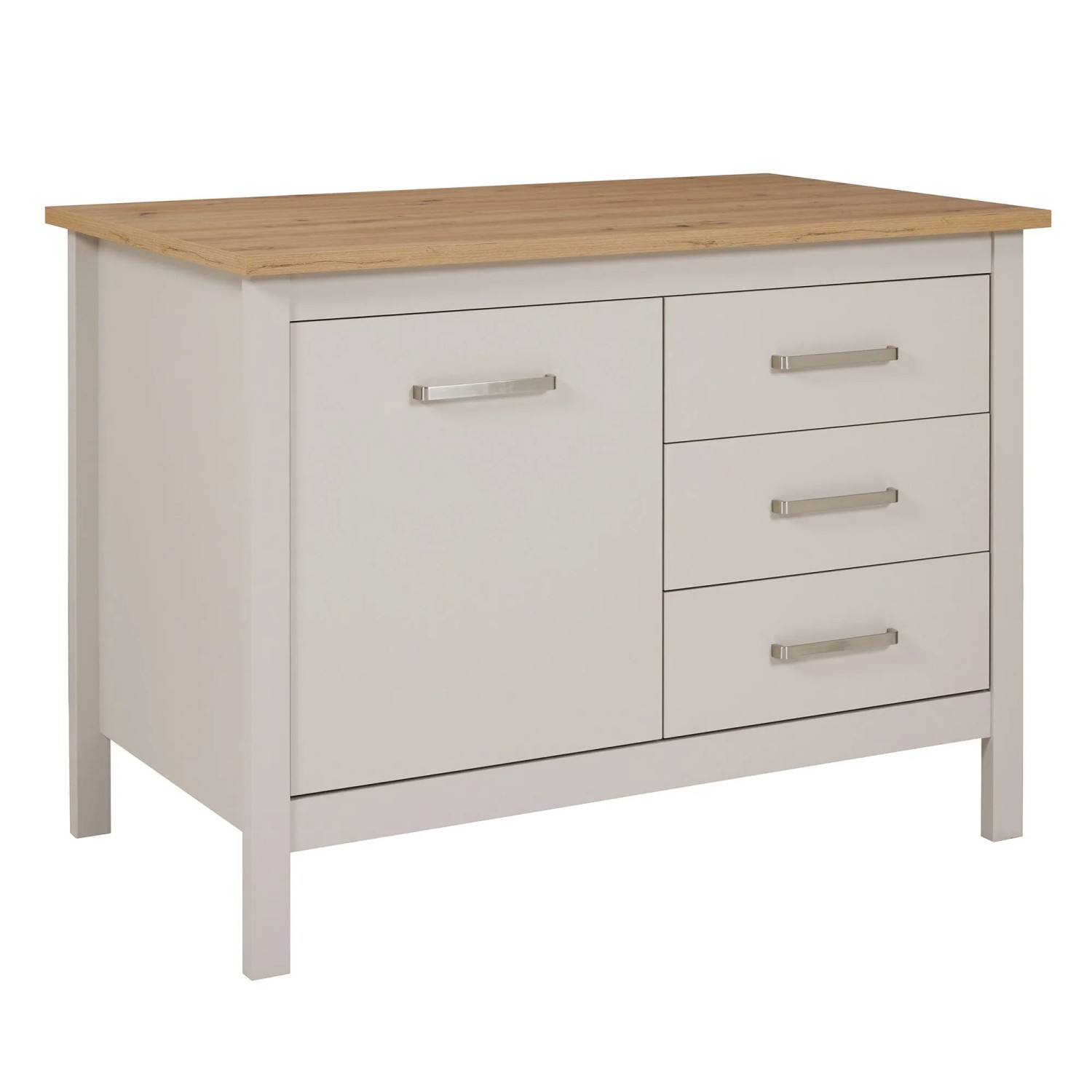 Piazza Kücheninsel Kaschmir Artisan Eiche-Nachbildung 124 cm