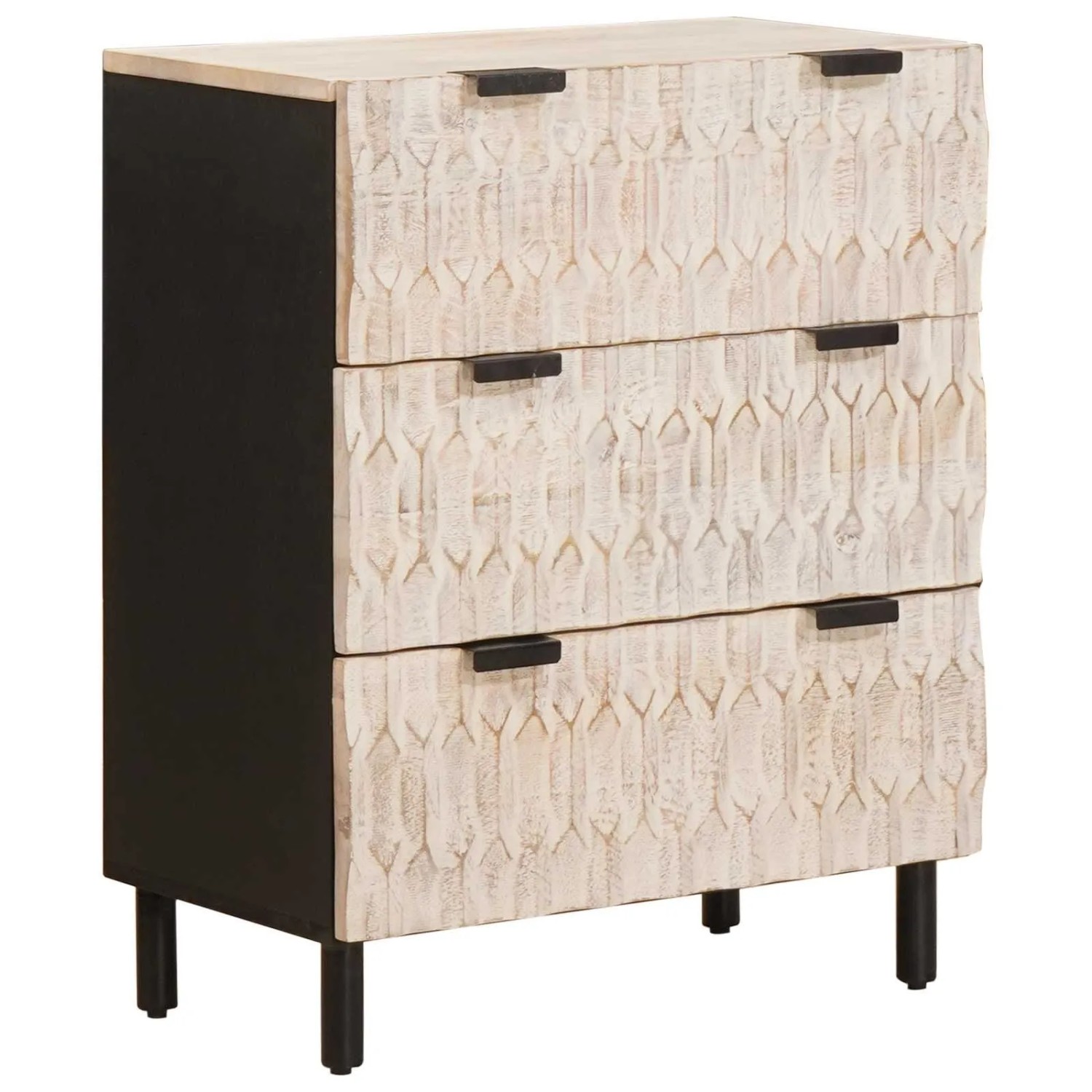 vidaXL Sideboard Weiße Gewaschene Oberfläche 60 x 33 x 75 cm 4017867 günstig online kaufen