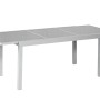 Ausziehtisch des Merxx Amalfi Gartenmöbel-Sets mit grauer Glasplatte und Aluminiumgestell.