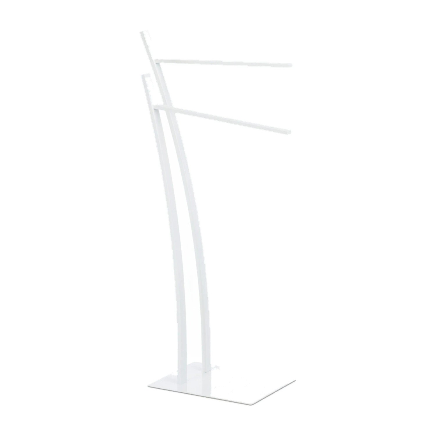 Relaxdays Handtuchständer Stahl Weiß Zweiarmig Freistehend 88 cm x 43 cm x 24 cm 2,7 kg