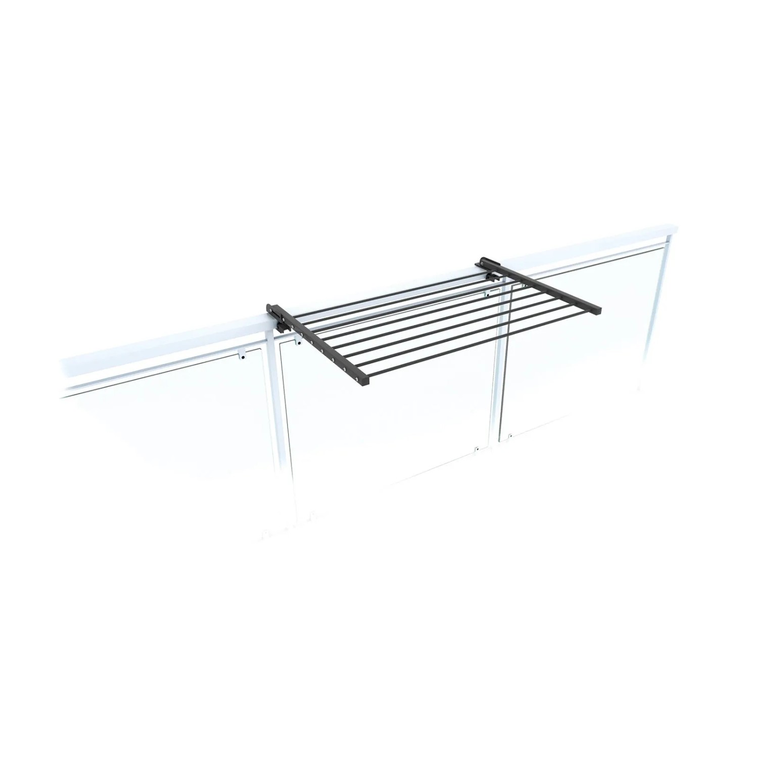 Foxydry Wäscheständer Für Balkongeländer Beidseitig Klappbar Wetterfest 82 cm Grau