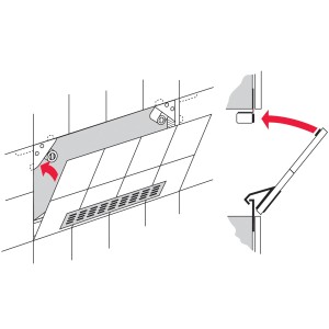 Ottofond Revisionsklappe mit Lüftungsgitter Alu Grau