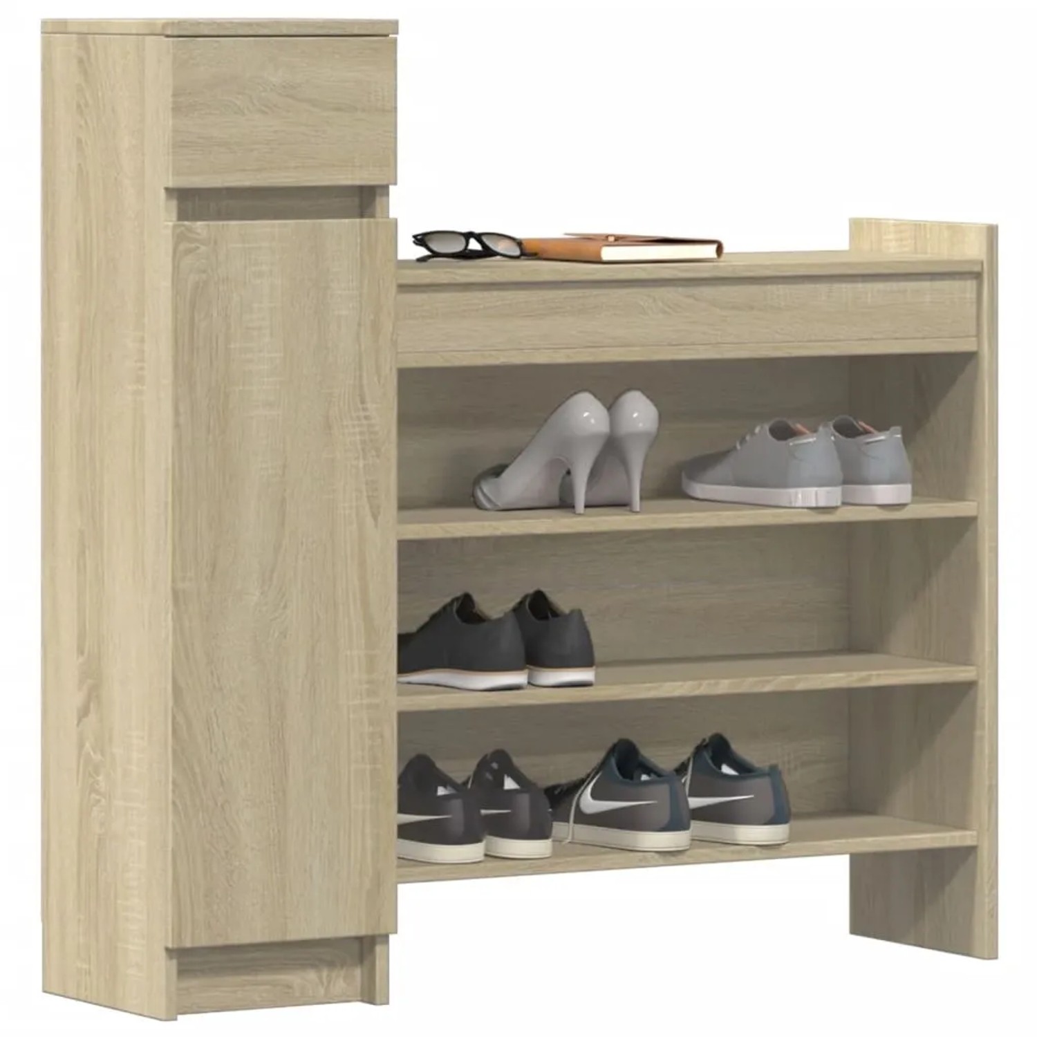 vidaXL Schuhschrank Sonoma-Eiche 100,5x28x100 cm Holzwerkstoff 840424_4