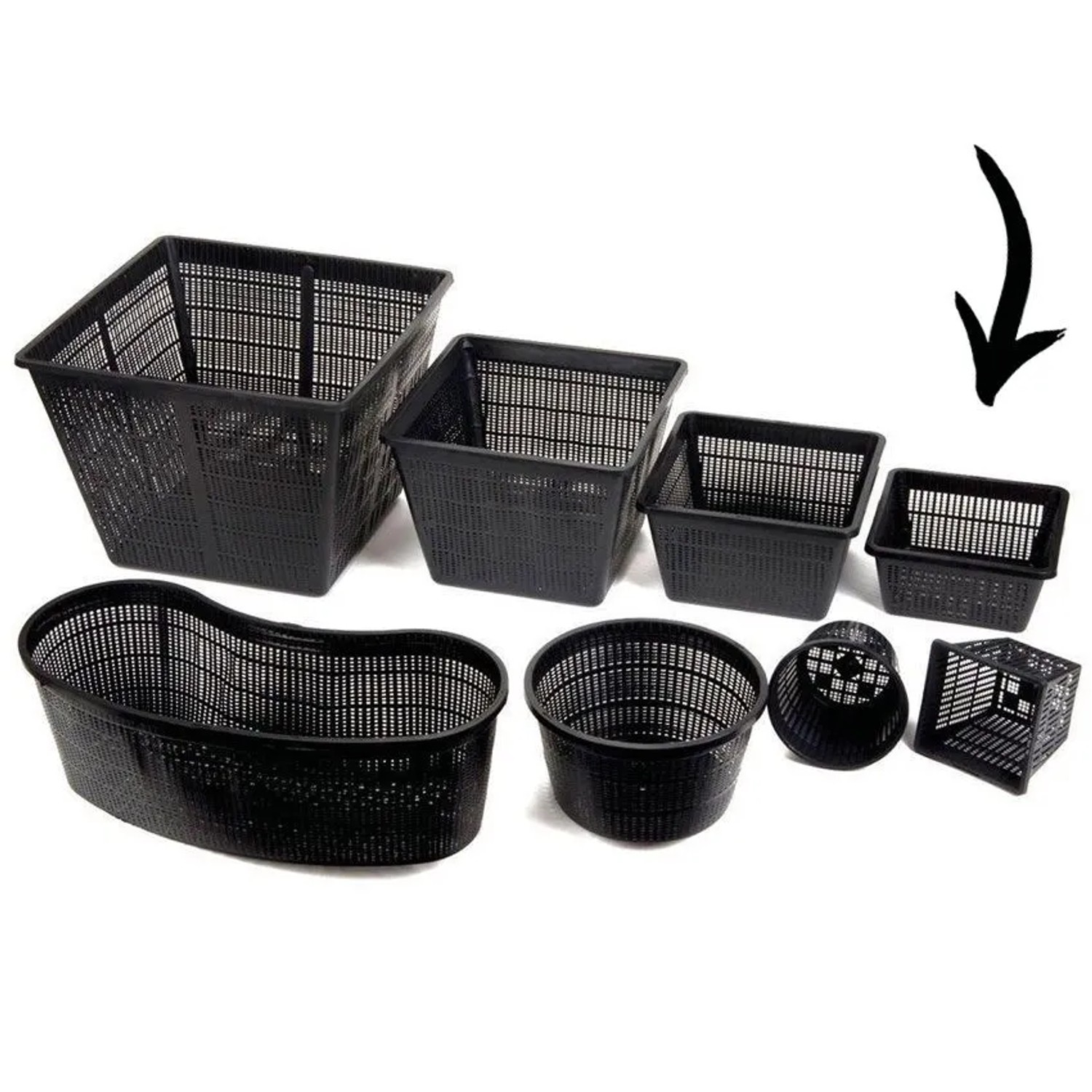Vdvelde Teichkorb   5 Stück 19x19x10 Cm   Quadratische Körbe Für Wasserpflanze_2