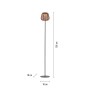 Schwarze LED-Akku-Stehleuchte Askia, 120 cm hoch, mit Rattan-Schirm für stimmungsvolle Beleuchtung.