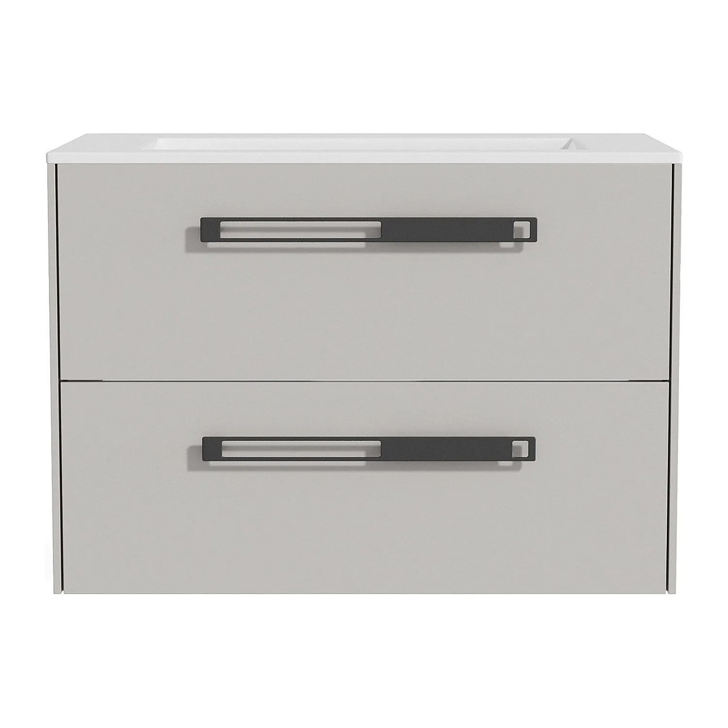 Vente-unique Einzelwaschtisch Felna Grau 79.4 cm