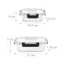 Relaxdays Frischhaltedosen und Einmachgläser Glas Kunststoff Transparent Luftdicht Mikrowellengeeignet Gefriergeeignet 18er Set 1040 ml_4