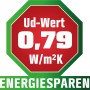 Ud-Wert 0,79 W/m²K für energieeffiziente Splendoor Haustür Berlin Prime.