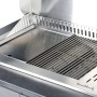 Detailansicht der Buschbeck Outdoorküche Derby: Grillrost und Plancha aus Edelstahl.
