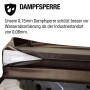 Graue Canadian Spa Isolierabdeckung für Whirlpool, Detailaufnahme der Dampfsperre.