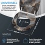 Sanilo WC-Sitz Marmor Abstrakt mit Absenkautomatik, Toilettendeckel aus Holz.