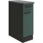 OPTIFIT Verona405 Küchen Unterschrank, 30 cm, Steingrün mit Schublade und Tür.