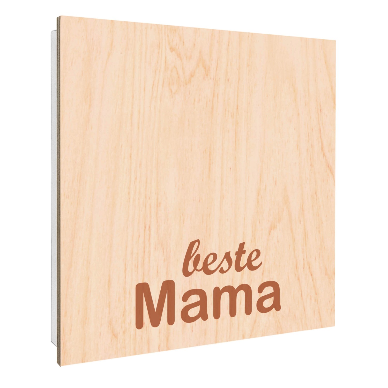 Banjado Schlüsselkasten mit Holzfront 30x30cm Weiß Scharnier Links 50 Haken günstig online kaufen