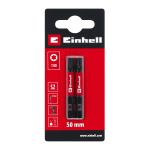 Einhell Impact Bit-Set, 2-teilig, T40, 50 mm. Schraubendreher-Bits für Akkuschrauber.