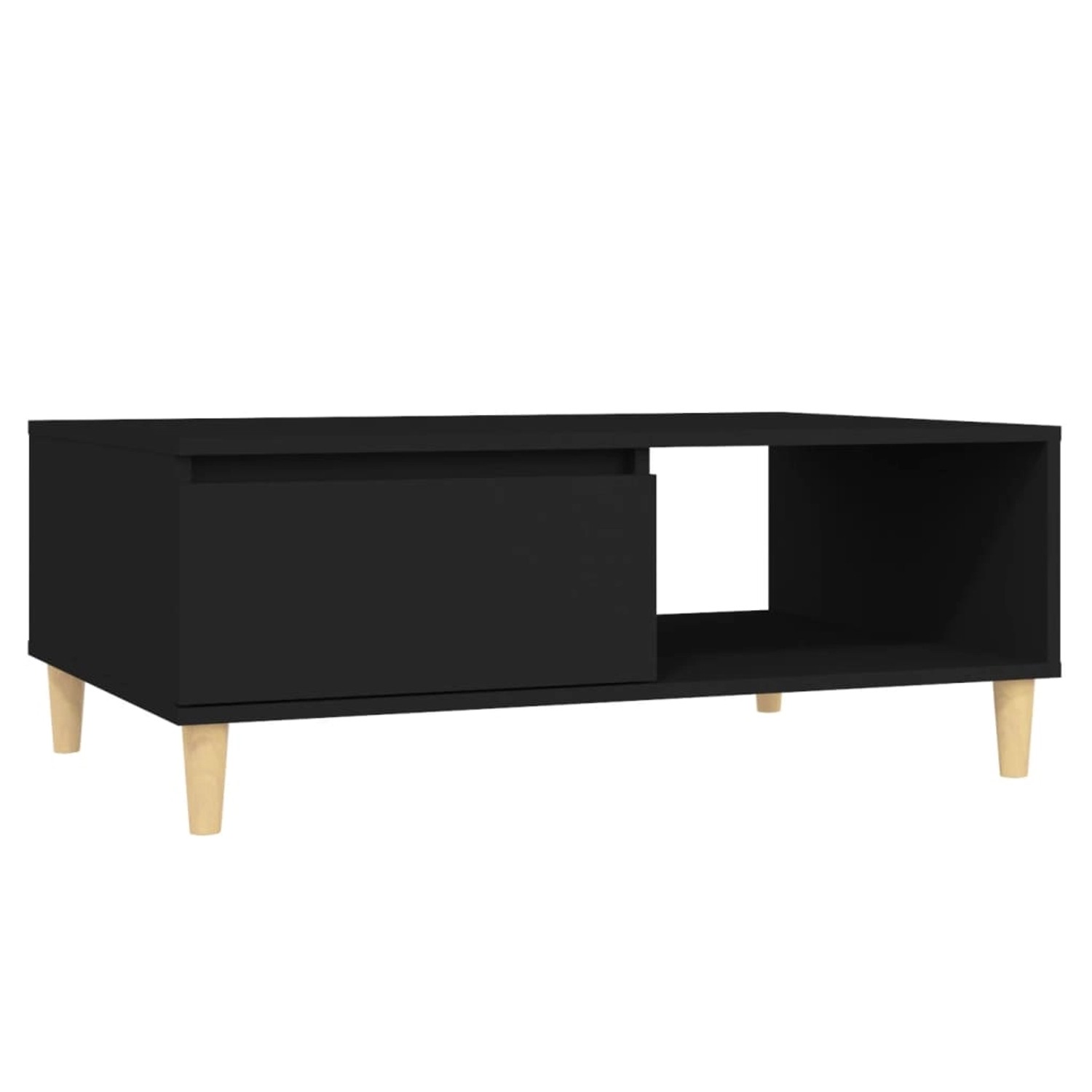 Couchtisch Schwarz 90x60x35 Cm Spanplatte günstig online kaufen