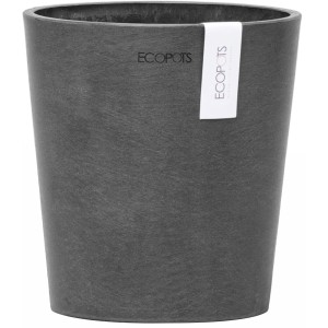 Ecopots Orchideentopf Morinda, dunkelgrau, 14 cm. Ideal für Orchideen, robust und stilvoll.