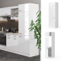 Vicco Kühlumbauschrank R-Line, Hochschrank Küche, Weiß Hochglanz/Weiß, 60 cm