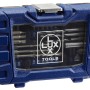 LUX Bohrer- und Bit-Set, 42-teilig, in blauer Aufbewahrungsbox.