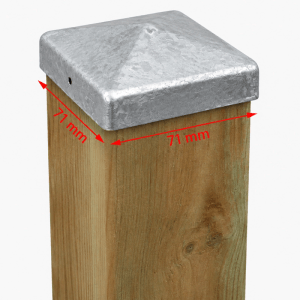 Holmwerk Pfostenkappe Verzinkt 71mm Pyramide Abdeckkappe Für Pfosten 7x7cm