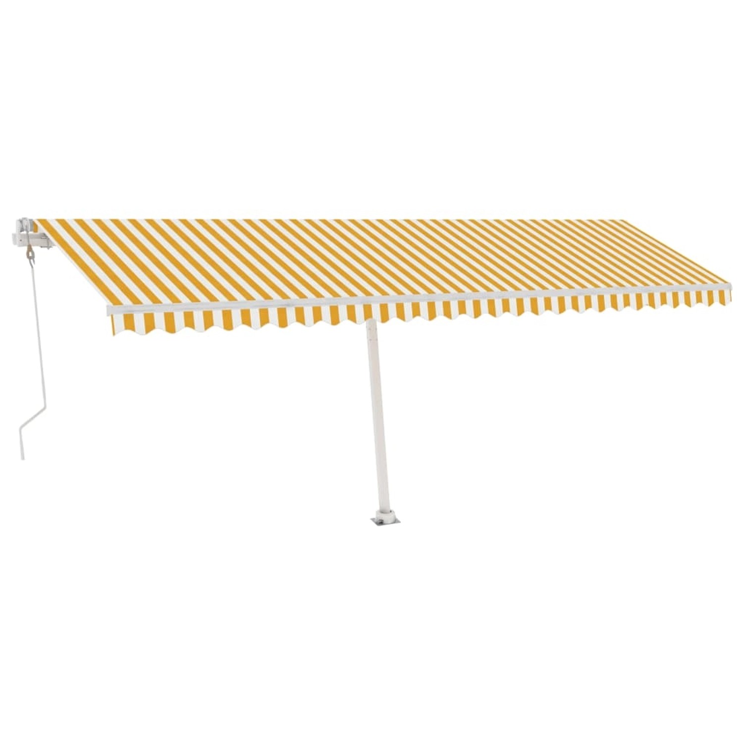 furnicato Standmarkise Automatisch 600x300 cm Gelb/Weiß günstig online kaufen