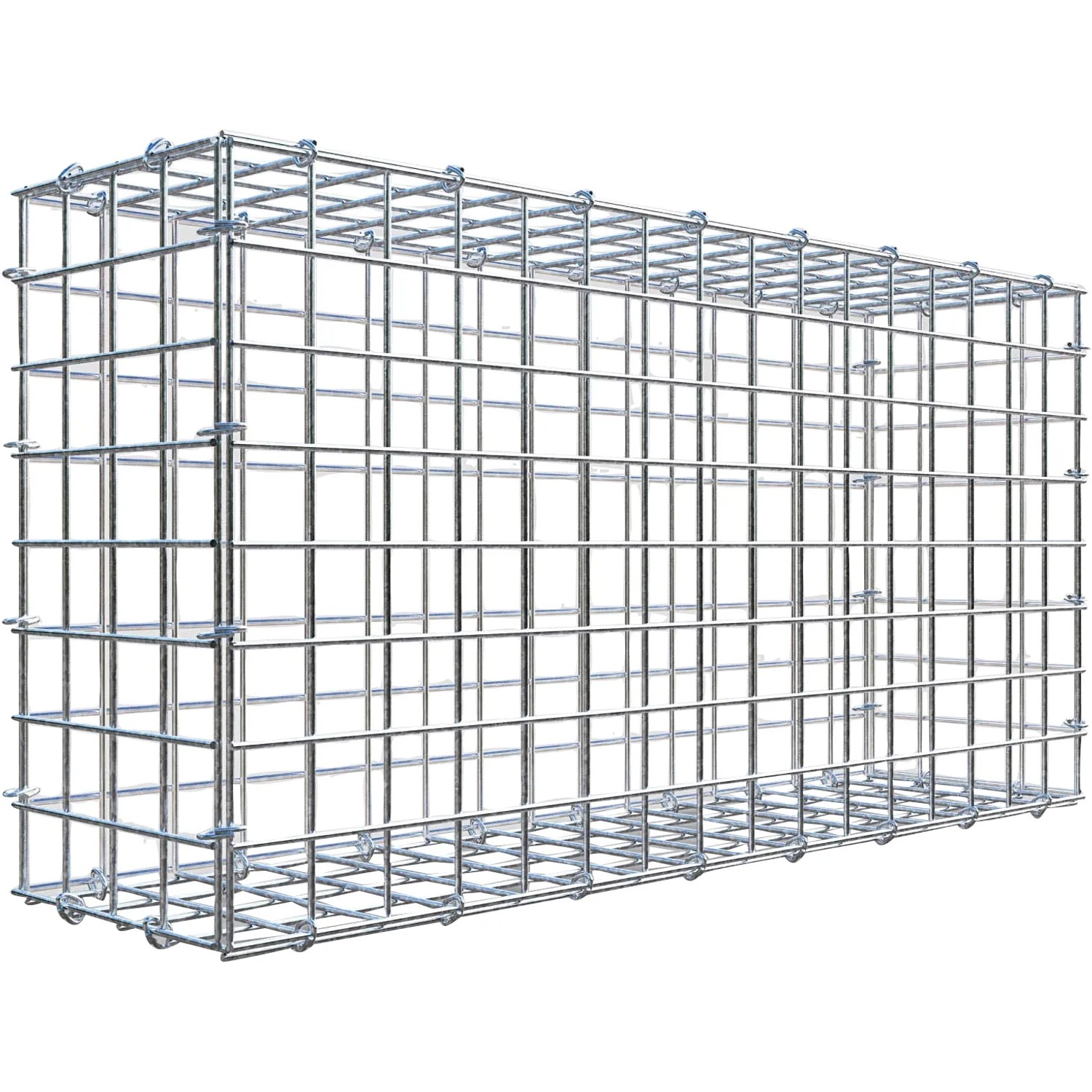 Gabiona C-Ring-Gabione 40 x 80 x 20 cm Maschenw 5 x 5 cm