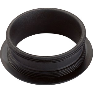 Schwarzer Gewindenippel (Ø 59,6 mm x Ø 48 mm) für Siphondichtungen.